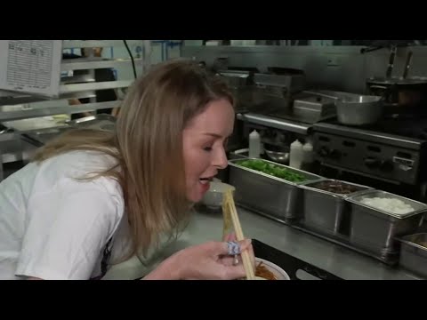 Watch how a bowl of crawfish ramen is made!