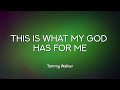 This is what my God has for me by Tommy Walker lyrics video