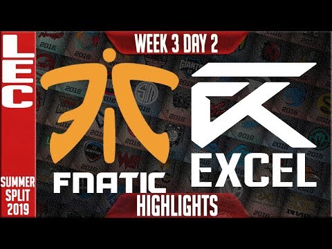 FNC vs XL Highlights | LEC Summer 2019 Week 3 Day 2 | Fnatic vs Excel Esports