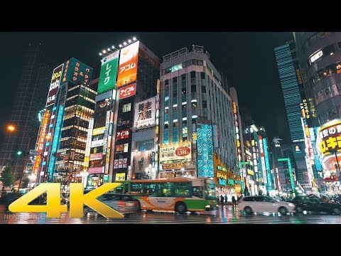 Walking around Shinjuku, Tokyo in the night of rain Part1 - Long Take【東京・新宿/雨夜】 4K