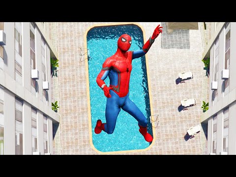 GTA 5 Falling off Highest Buildings #36 - GTA 5 Funny Moments & Gameplay Fails Compilation