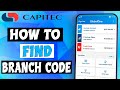 How To Find Capitec Branch Code