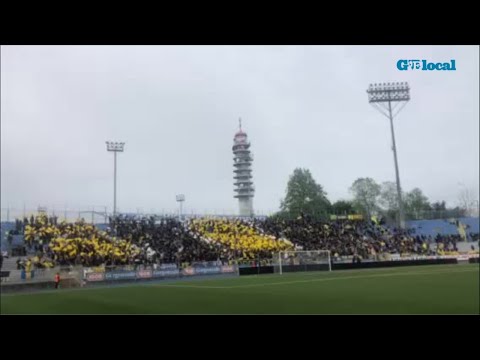 Pergolettese-Modena: la spinta dei 4mila tifosi gialloblù  a Novara