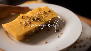 [ASMR] 3 INGREDIENTS Easy Mango Kulfi Recipe - NO CONDENSED MILK / NO CREAM