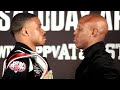 ERROL SPENCE VS YORDENIS UGAS FIRST FACE OFF IN DALLAS! BOTH GIVE EACH OTHER STONE COLD LOOKS!