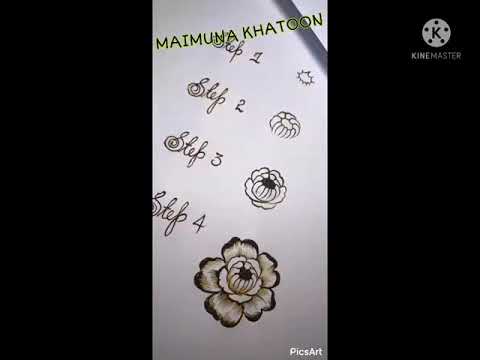 step by step easy flower 🏵️ with mehndi | MAIMUNA KHATOON | #shorts #ytshorts #henna #mehndi