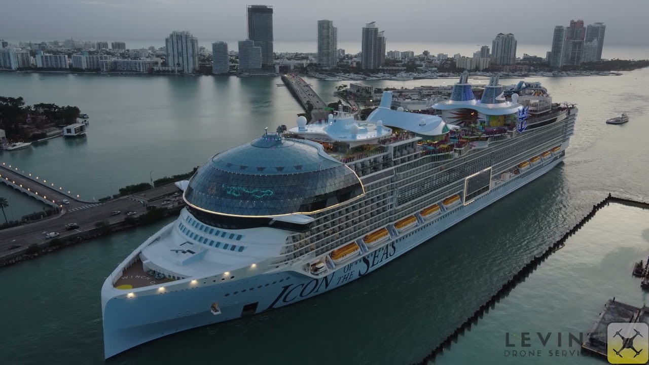 Icon of the Seas Grand Arrival in Miami! 🌅 World's Largest Cruise Ship Makes History! #IconOfTheSeas