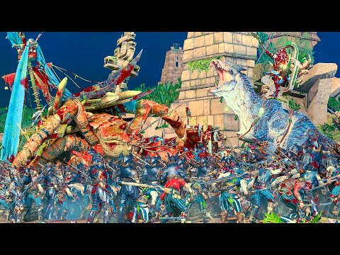 VAMPIRE COAST vs LIZARDMEN - TotalWar Warhammer 3 cinematic battle