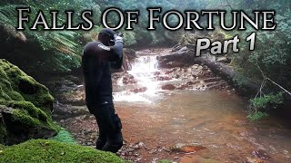 Finding over half an ounce of gold under this waterfall!!