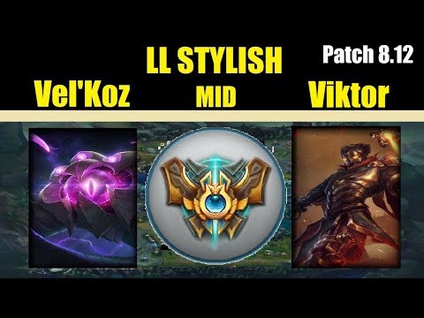 LLStylish | VEL'KOZ vs VIKTOR | VEL'KOZ Mid | Challenger Gameplay | Patch 8.12