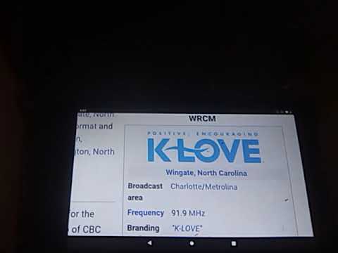 WRCM-FM 91.9 Wingate, North Carolina 5 pm Station ID (K-Love Charlotte)