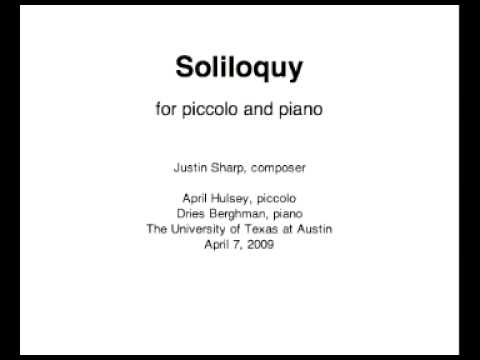 Soliloquy for piccolo and piano
