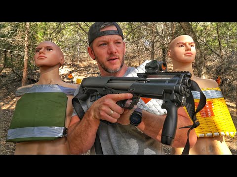 KelTec's New Tiny Shotty vs. Brilliantly Built Homemade Body Armor!!!