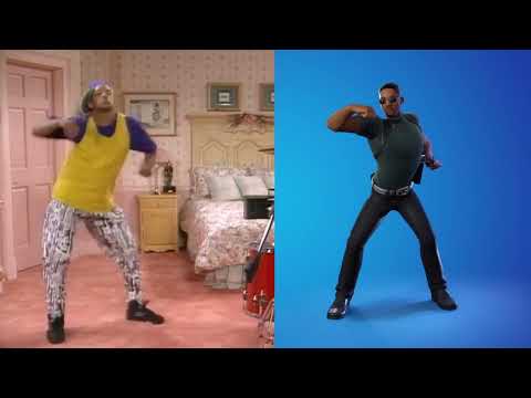 Mike Lowrey (Will Smith) Dancing Rambunctious Fortnite Emote - Comparation Prince Of Bel-Air