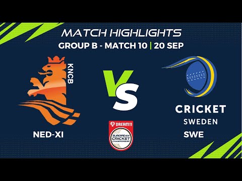 Group B, Match10 - NED-XI vs SWE | Highlights | Dream11 ECC,2022 | ECC22.034