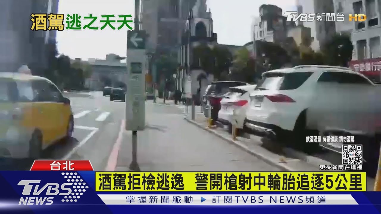 有片/酒駕拒檢逃逸 警開槍射中輪胎追逐5公里