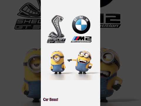 BMW m2 vs Mustang GT drag race minions style funny  #tiktok # #supercar #automobile #bmw #mustang