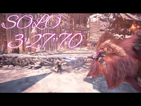 【MHW:IB PS4】 滅日　歴戦テオ・テスカトル　太刀　ソロ　　3'27''70
