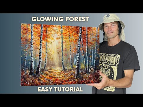 Autumn Forest Path | STEP by STEP Acrylic Painting Tutorial