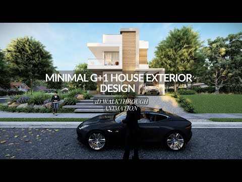 Minimal G+1 House Exterior Design | Walkthrough Animation