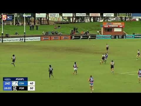 Rd 10 SANFL Snapshot - Central's Kyle Presbury finishes nice team play on the siren