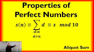 Perfect Numbers and Congruence