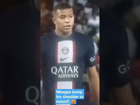MBAPPE BUMP his shoulder to MESSI!!! 😡