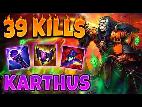 39 Kills Karthus Bot Guide Gameplay !! LOL Karthus ADC Best Build Skin Combo S16 Jungle Clear JG