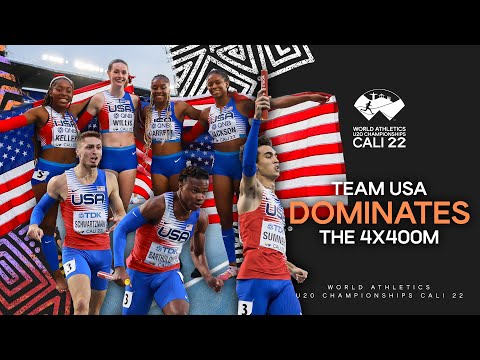 Team USA dominates the 4x400m relays | World Athletics U20 Championships Cali 2022