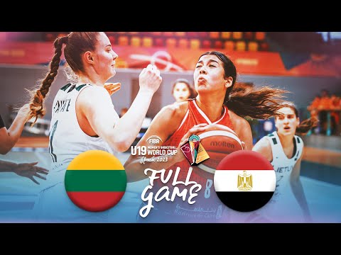 Lithuania v Egypt | Full Basketball Game | FIBA U19 Women's Basketball World Cup 2023