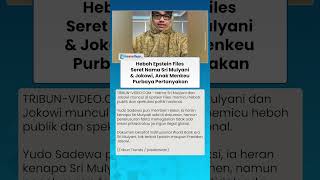 Heboh Epstein Files Seret Nama Sri Mulyani & Jokowi, Anak Menkeu Purbaya Pertanyakan