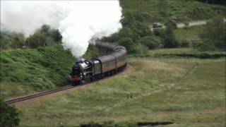 preview picture of video 'LMS 'Black Five' 45407, west of Glenfinnan on The Jacobite'