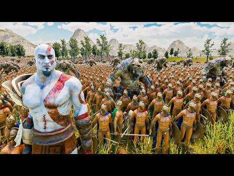 KRATOS & SPARTANS vs 700,000 TYRANIDS & ZOMBIES | Ultimate Epic Battle Simulator 2 UEBS 2