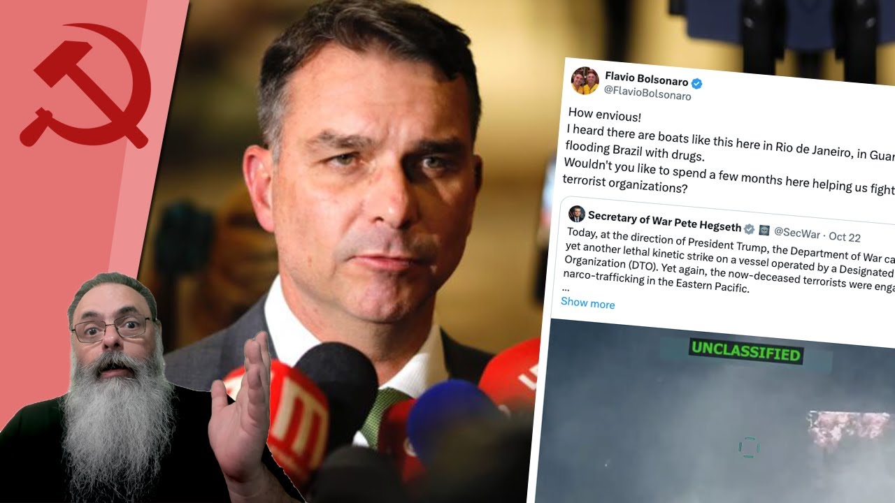 FLÁVIO BOLSONARO pede AJUDA a TRUMP e ESQUERDA CORRE para MORDER A ISCA e DEFENDER TRAFICANTE