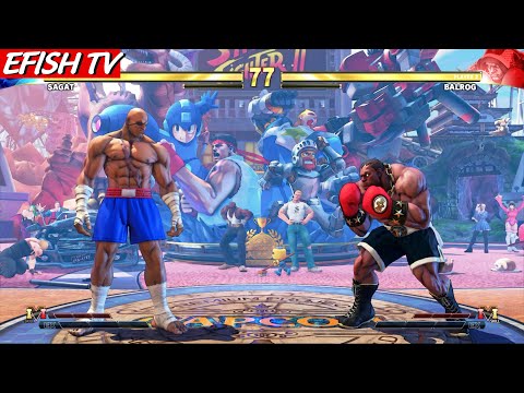 Sagat vs Balrog (Hardest AI) - Street Fighter V