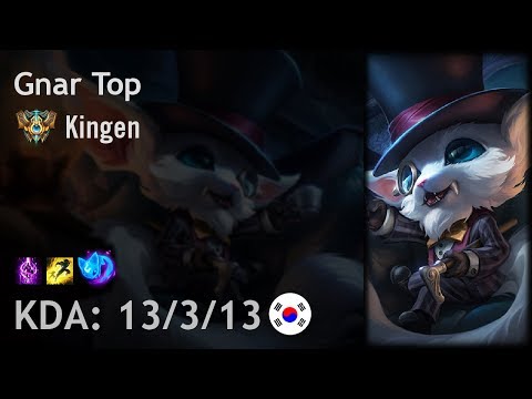 Gnar Top vs Gangplank - Kingen - KR Challenger Patch 8.3