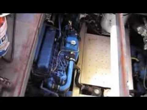 Perkins Marine Diesels Running in Boat