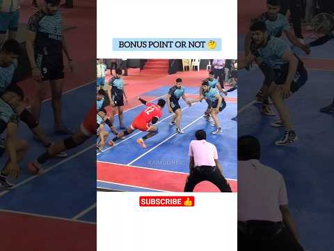 BONUS POINT OR NOT 🤔 #shorts #kabaddi #kabbadi #kabadi