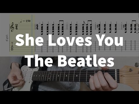 She Loves You - The Beatles | guitar tab easy
