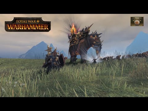 Cinematic Norsca vs Dwarfs - Multiplayer battle against Turin from live stream - Total War: Warhamer