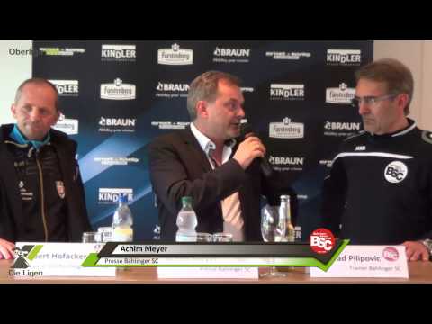 Oberliga BW 30. Spieltag, Pressekonferenz: Bahlinger SC vs. SSV Reutlingen 1905 Fußball