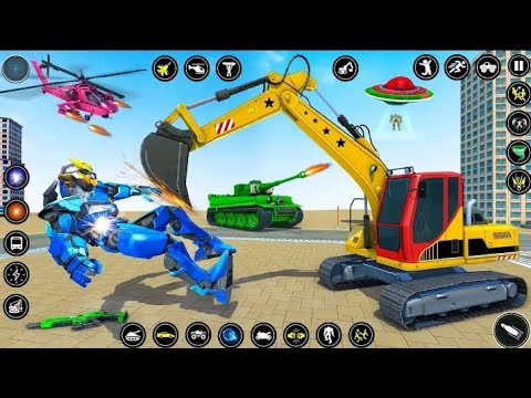 Monster Crane Robot Car Transformer Games - Android Gameplay