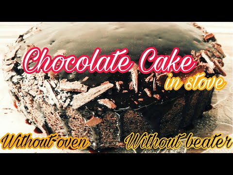 Chocolate cake\ How to make chococlate cake in stove\Without beater without oven\By With AsfiaNaz