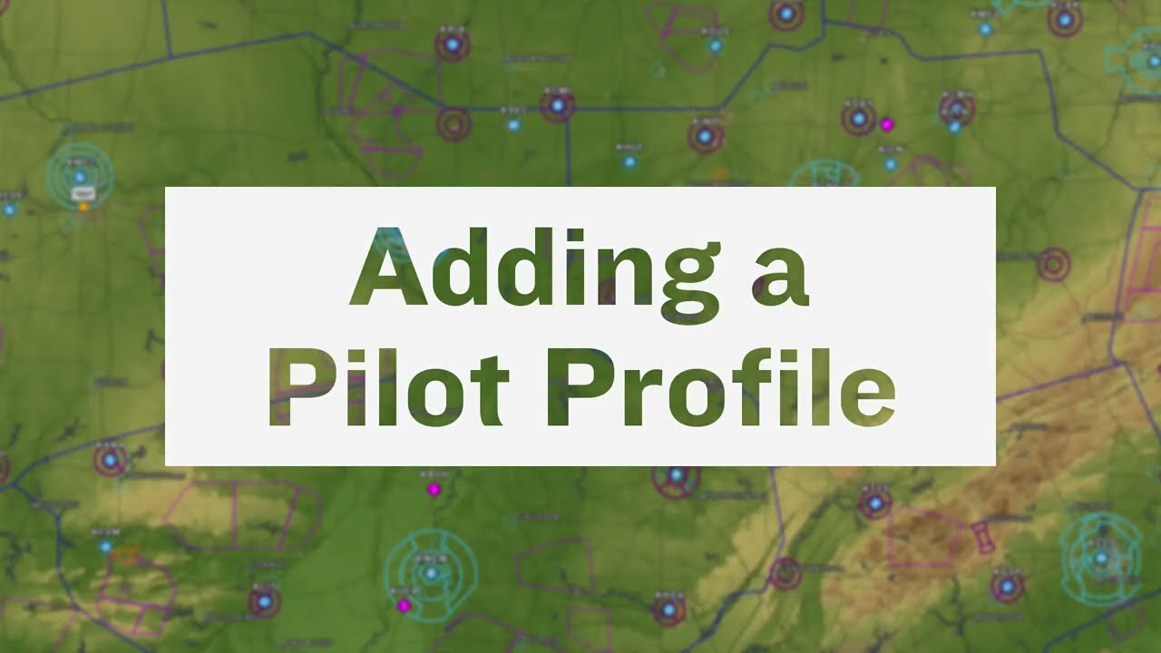 Garmin Pilot – Creating Your Pilot Profile