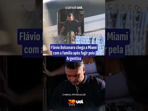 Flávio Bolsonaro chega a Miami com a família após fugir pela Argentina; senador é investigado