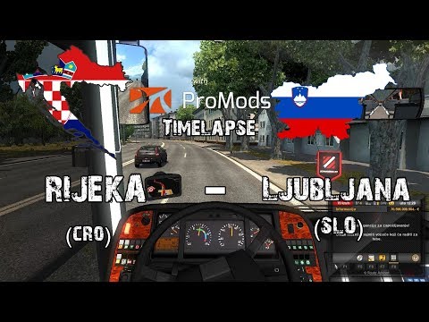 Euro Truck Simulator 2 ProMods Rijeka[CRO]- Ljubljana[SLO] in a Volvo B12B Bus Mod