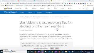 TEAMS Read Only files and folders