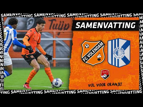 Tiental van Jong FC Volendam niet langs Quick Boys | Samenvatting Jong FC Volendam - Quick Boys
