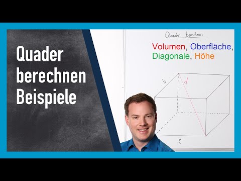 Quader berechnen: Volumen, Fläche, Diagonale und Höhe