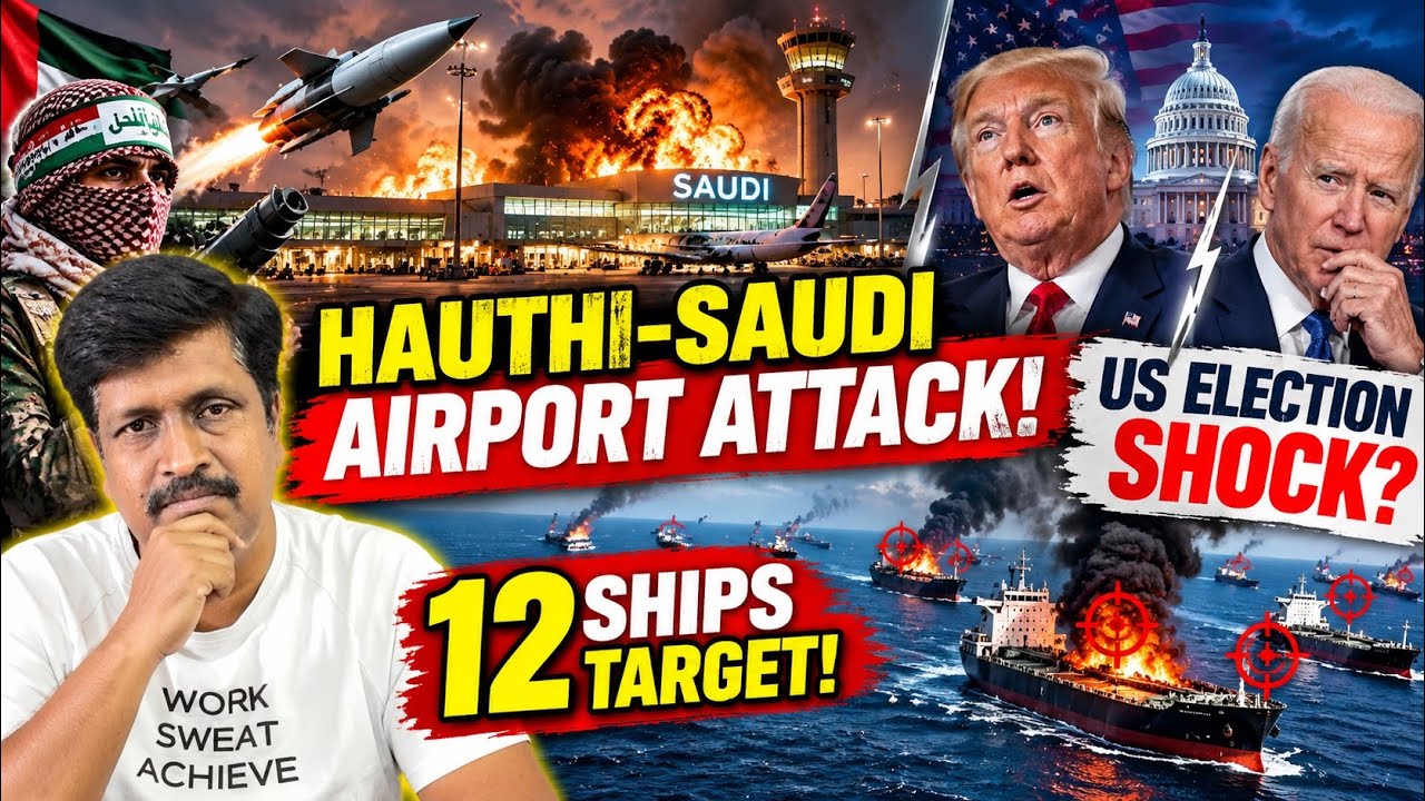Houthi SAUDI AIRPORT மீது தாக்குதல்! Iran 12 கப்பல்கள் TARGET AMERICA ELECTION ? Ravikumar Somu